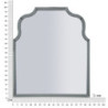 Specchio Da Muro Ankara Grigio cm 85x1x100 (misura Specchio cm 78x93)