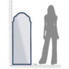 Specchio Da Muro Tangeri Blu cm 55x2x150 (misura Specchio cm 49x144)