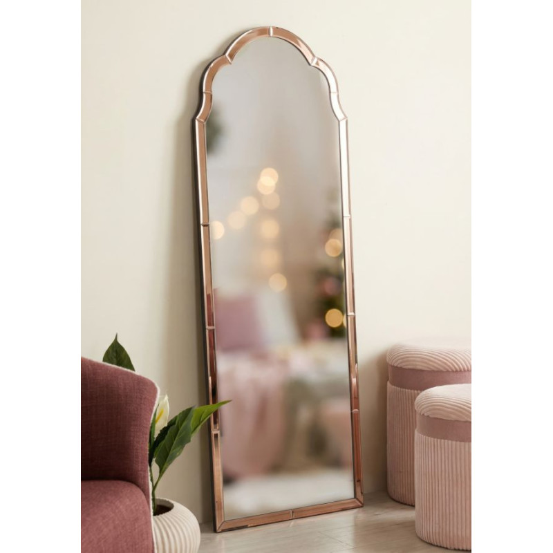 Specchio Da Muro Tangeri Rosa cm 55x2x150 (misura Specchio cm 49x144)