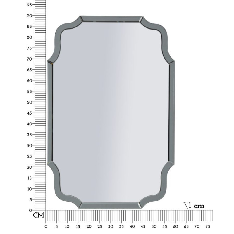 Specchio Da Muro Istanbul Grigio cm 60x1x90 (misura Specchio cm 54x84,5)
