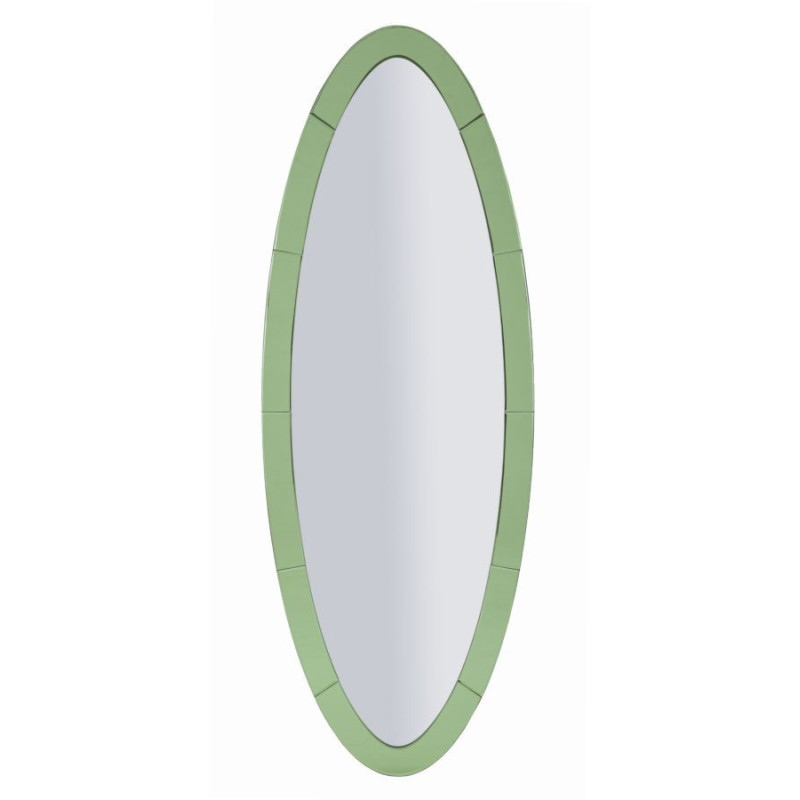 Specchio Da Muro Oslo Verde cm 55x2x150 (misura Specchio cm 42,5x137,5)