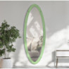 Specchio Da Muro Oslo Verde cm 55x2x150 (misura Specchio cm 42,5x137,5)