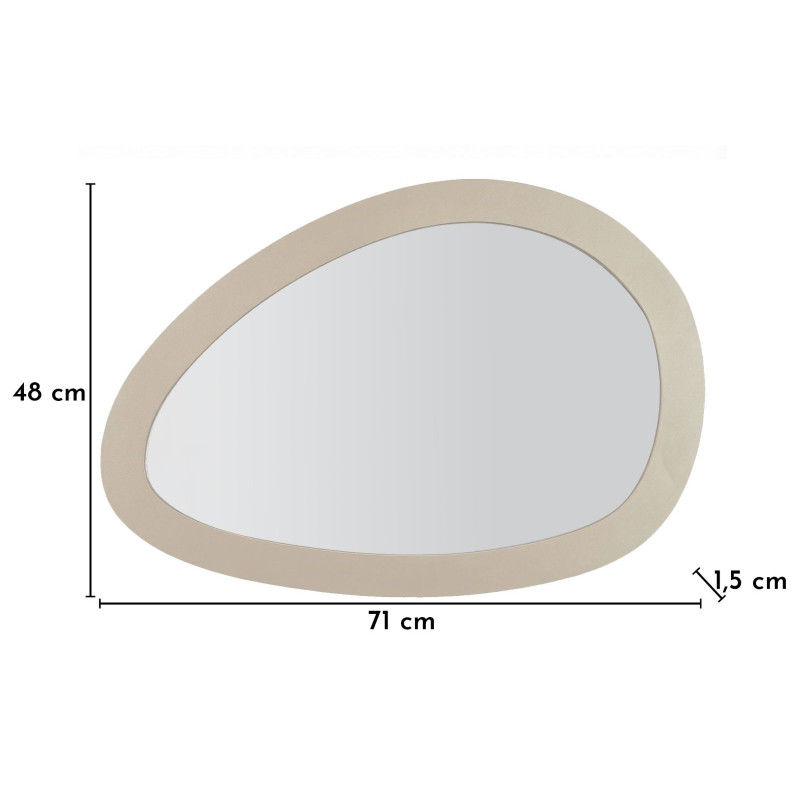 Specchio Da Muro Saturno Tortota cm 71x1,5x48
