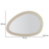 Specchio Da Muro Saturno Tortota cm 71x1,5x48