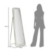 Specchio Da Terra Silver cm 46x2-54x153 (misura Specchio cm 43x150)
