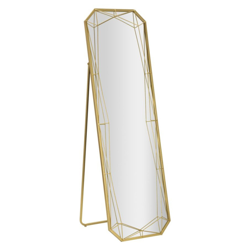Specchio Da Terra Gold cm 46x2-57x153 (misura Specchio cm 43x150)