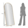 Specchio Da Terra Led Hollywood Arco cm 70x6-45x170 (luce Con 3 Temperature Di Colore)