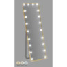 Specchio Da Terra Led Hollywood Rettangolare cm 50x6-45x160 (luce Con 3 Temperature Di Colore)