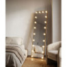 Specchio Da Terra Led Hollywood Rettangolare cm 50x6-45x160 (luce Con 3 Temperature Di Colore)