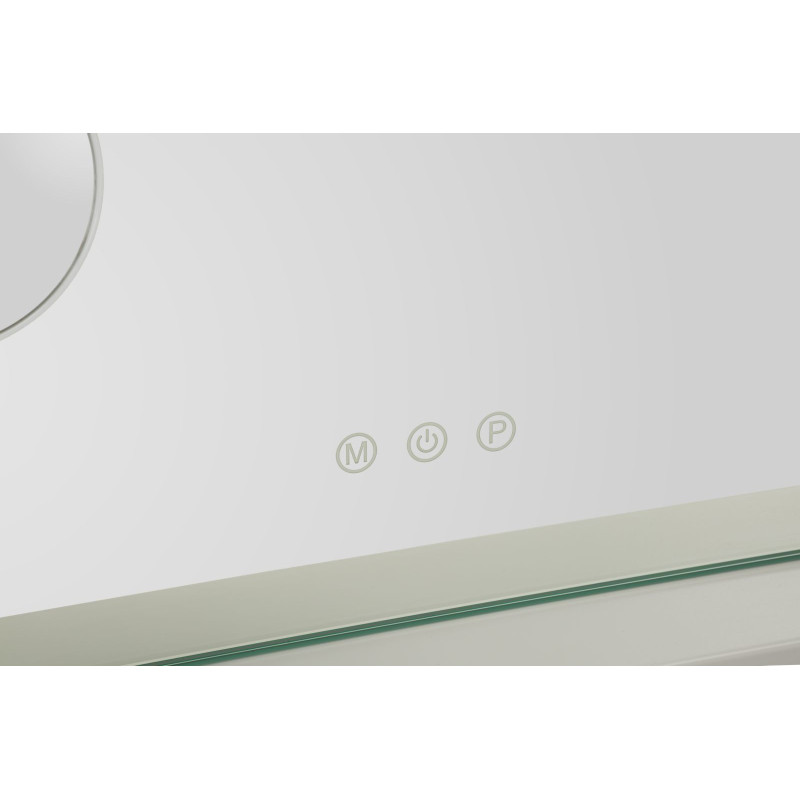 Specchio Da Tavolo Hollywood cm 55x14x43 (specchietto Rotondo cm ø 9) (luce Con 3 Temperature Di Colore)