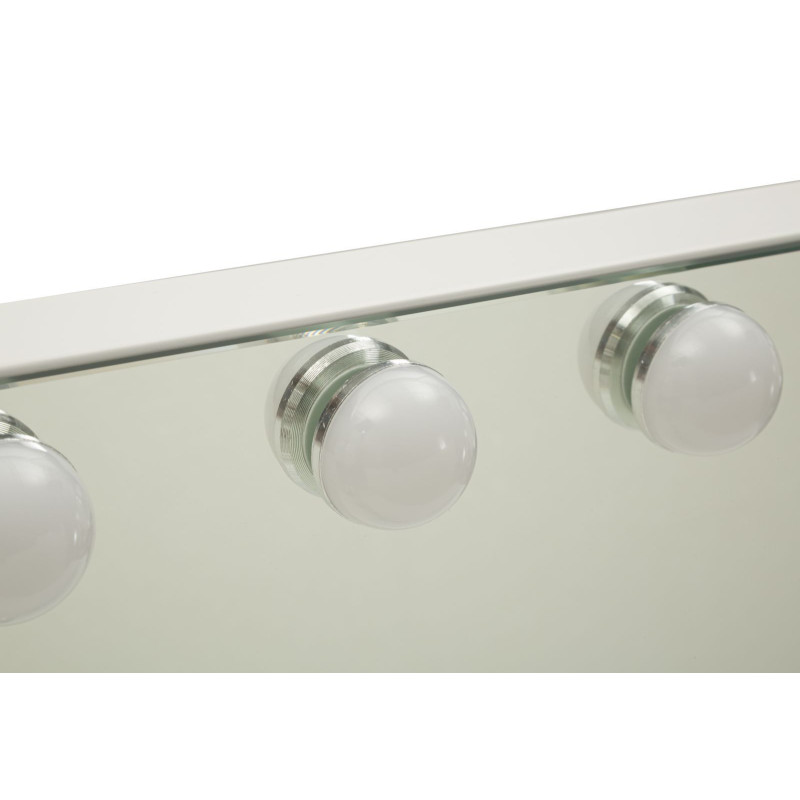 Specchio Da Tavolo Hollywood cm 55x14x43 (specchietto Rotondo cm ø 9) (luce Con 3 Temperature Di Colore)