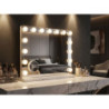 Specchio Da Tavolo Hollywood cm 55x14x43 (specchietto Rotondo cm ø 9) (luce Con 3 Temperature Di Colore)