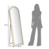 Specchio Da Terra Led Simple Arco cm 50x3-38x160 (luce Con 3 Temperature Di Colore)