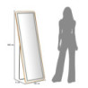 Specchio Da Terra Led Simple Rettangolare cm 50x3-38x160 (luce Con 3 Temperature Di Colore)
