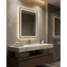 Specchio Da Muro Led Simple Rettangolare cm 60x3,5x80 (luce Con 3 Temperature Di Colore)