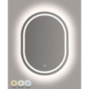 Specchio Da Muro Led Simple Ovale cm 60x3,5x80 (luce Con 3 Temperature Di Colore)