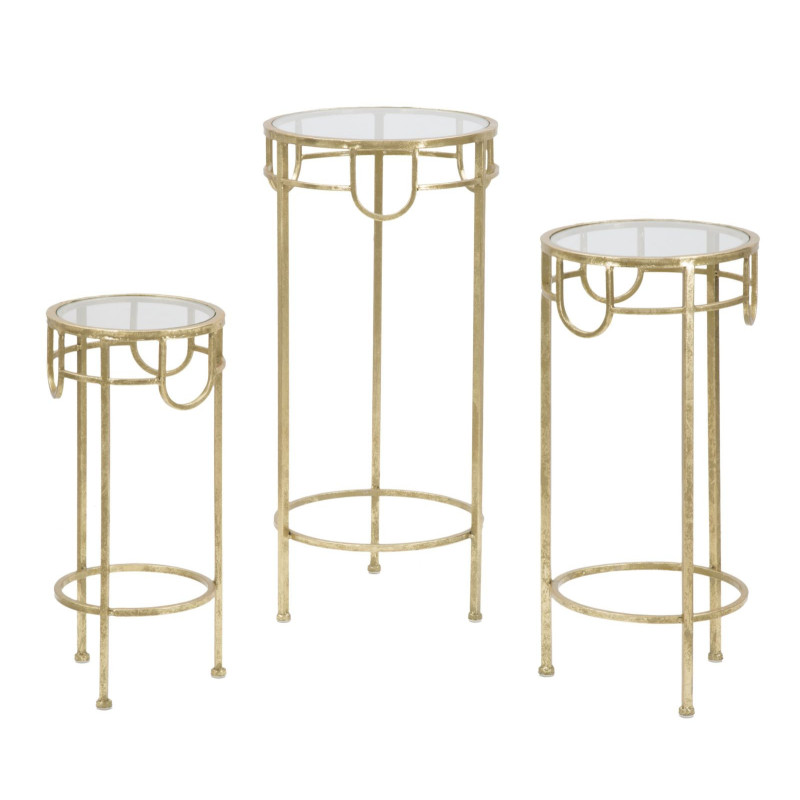 Porta Telefono Gold Set 3 Pz cm ø 33x70-28x60-23x50