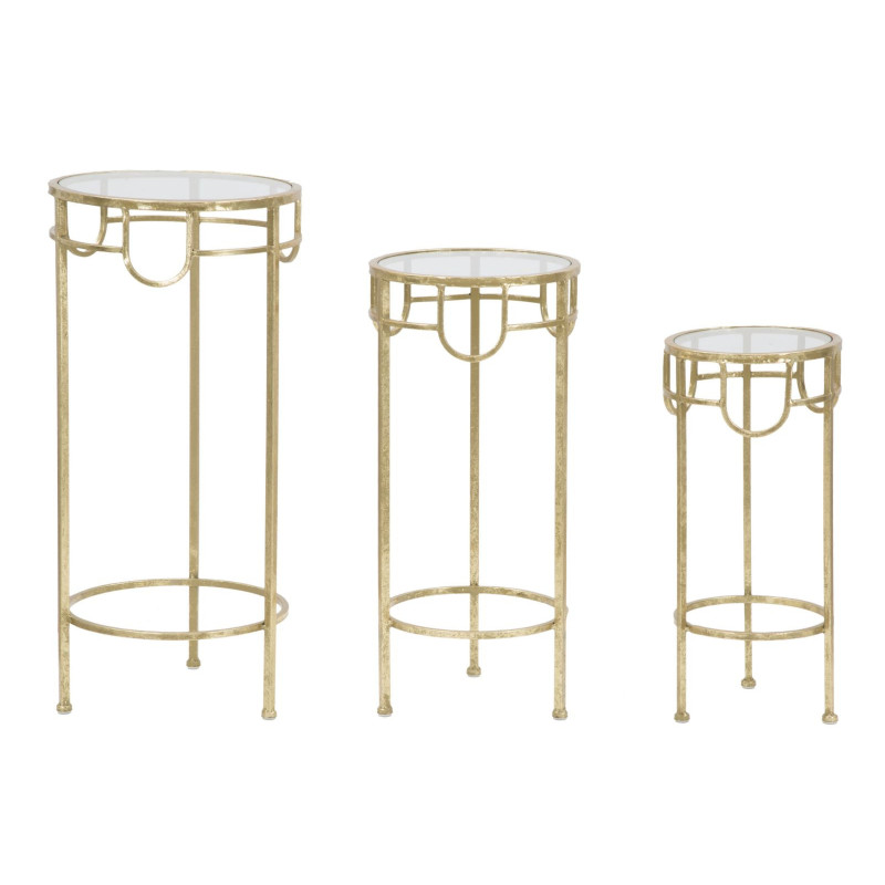 Porta Telefono Gold Set 3 Pz cm ø 33x70-28x60-23x50