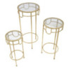 Porta Telefono Gold Set 3 Pz cm ø 33x70-28x60-23x50