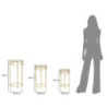 Porta Telefono Gold Set 3 Pz cm ø 33x70-28x60-23x50