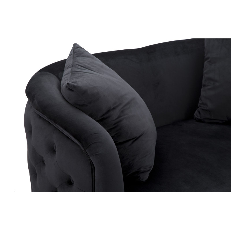Divanetto Bucarest Nero cm 127x74x71