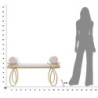 Panca Ribbon Rosa cm 112,5x49x53