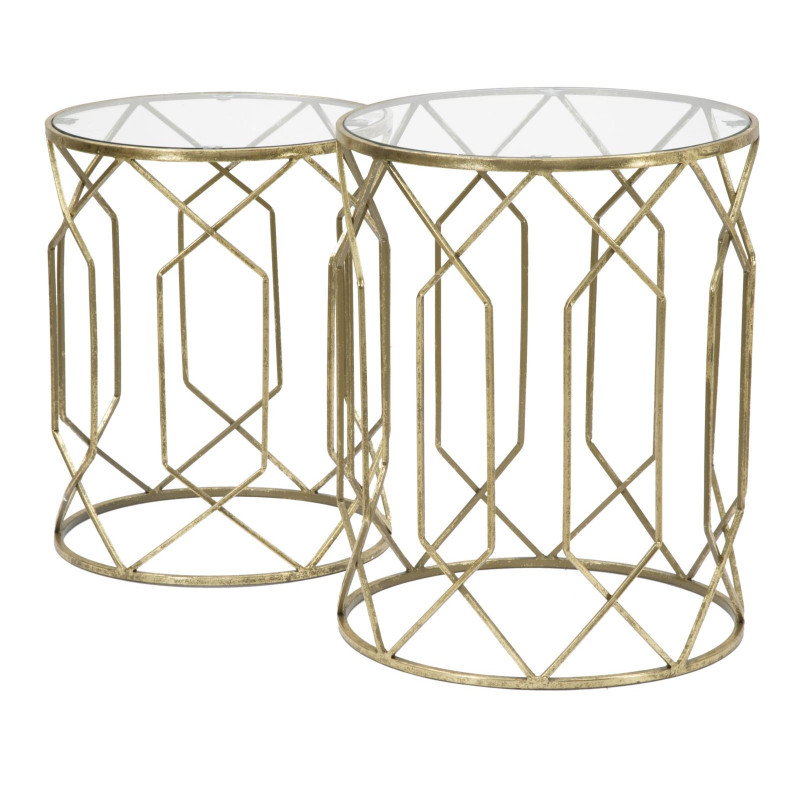 Tavolinetti Tunisi Coppia cm ø 42x53-38x47