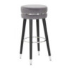 Sgabello Bar Paris Grigio/silver cm ø 35x74