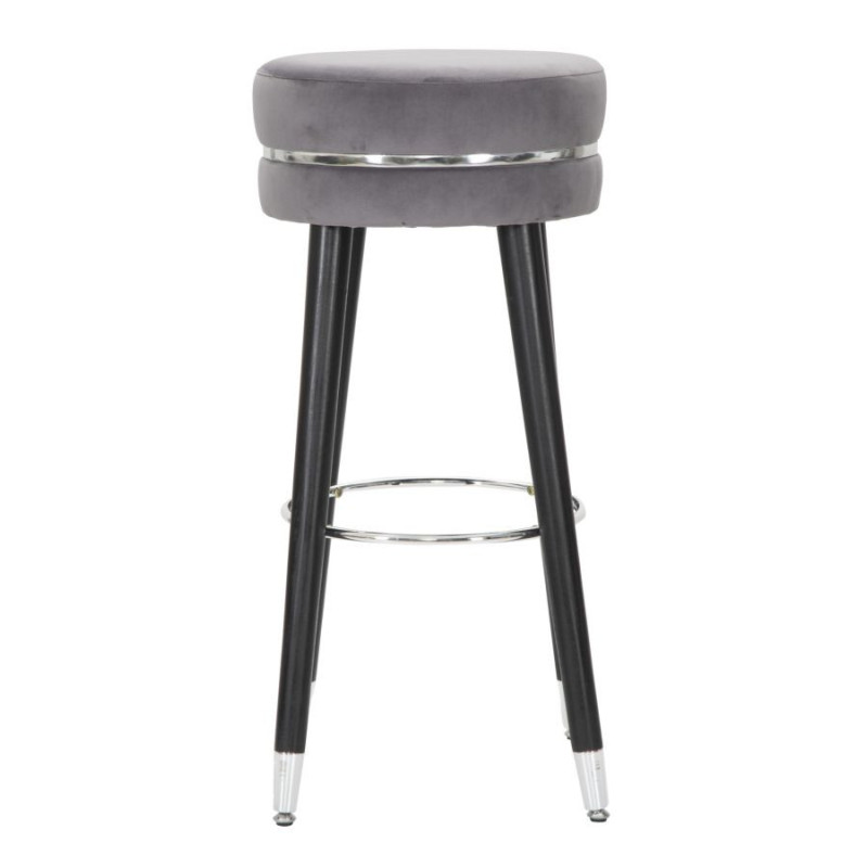 Sgabello Bar Paris Grigio/silver cm ø 35x74