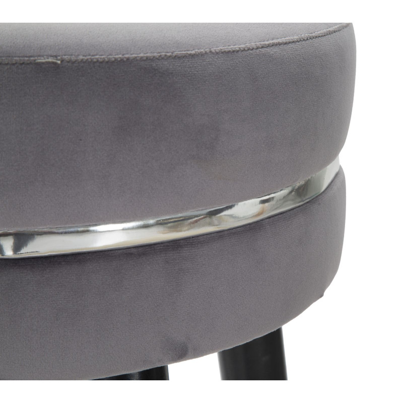 Sgabello Bar Paris Grigio/silver cm ø 35x74