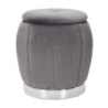 Puff/contenitore Paris Grigio/silver cm ø 43x43