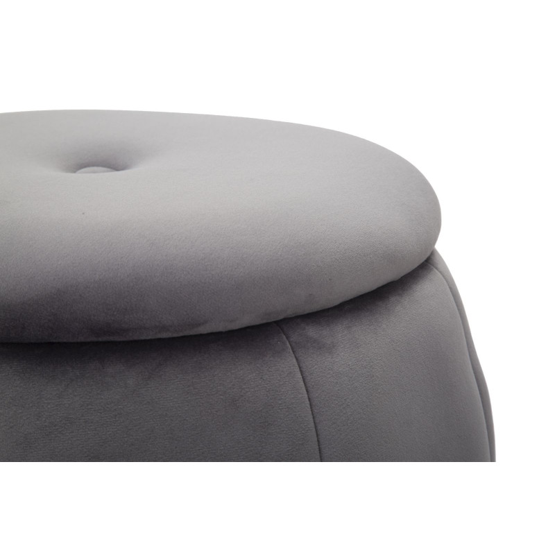 Puff/contenitore Paris Grigio/silver cm ø 43x43