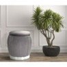 Puff/contenitore Paris Grigio/silver cm ø 43x43