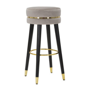 Sgabello Bar Paris Grigio/gold cm ø 35x74