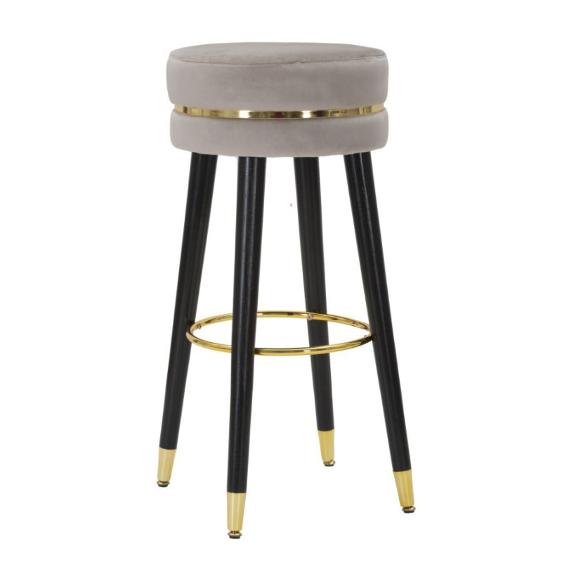 Sgabello Bar Paris Grigio/gold cm ø 35x74