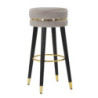 Sgabello Bar Paris Grigio/gold cm ø 35x74
