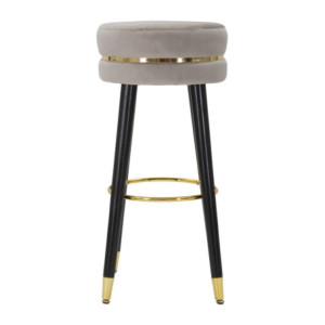 Zoom Sgabello Bar Paris Grigio/gold cm ø 35x74