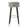 Sgabello Bar Paris Grigio/gold cm ø 35x74