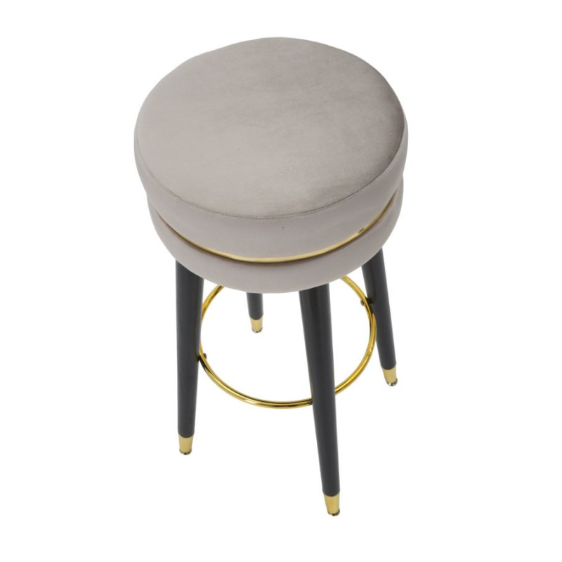 Sgabello Bar Paris Grigio/gold cm ø 35x74