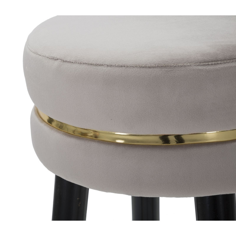 Sgabello Bar Paris Grigio/gold cm ø 35x74