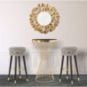 Sgabello Bar Paris Grigio/gold cm ø 35x74