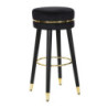 Sgabello Bar Paris Nero/gold cm ø 35x74