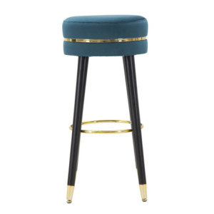 Zoom Sgabello Bar Paris Ottanio/gold cm ø 35x74