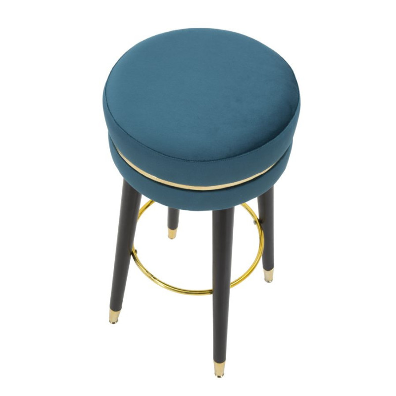 Sgabello Bar Paris Ottanio/gold cm ø 35x74