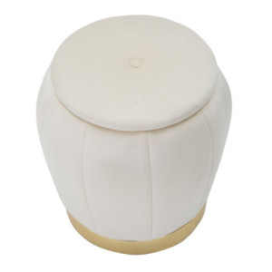 Zoom Puff/contenitore Paris Crema/gold cm ø 43x43