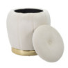 Puff/contenitore Paris Crema/gold cm ø 43x43