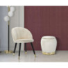 Puff/contenitore Paris Crema/gold cm ø 43x43