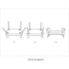 Panchetta Paris Crema/gold cm 120x40x60