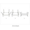 Panchetta Paris Grigia/gold cm 120x40x60