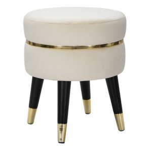 Sgabello Paris Crema/gold cm ø 35x40,5